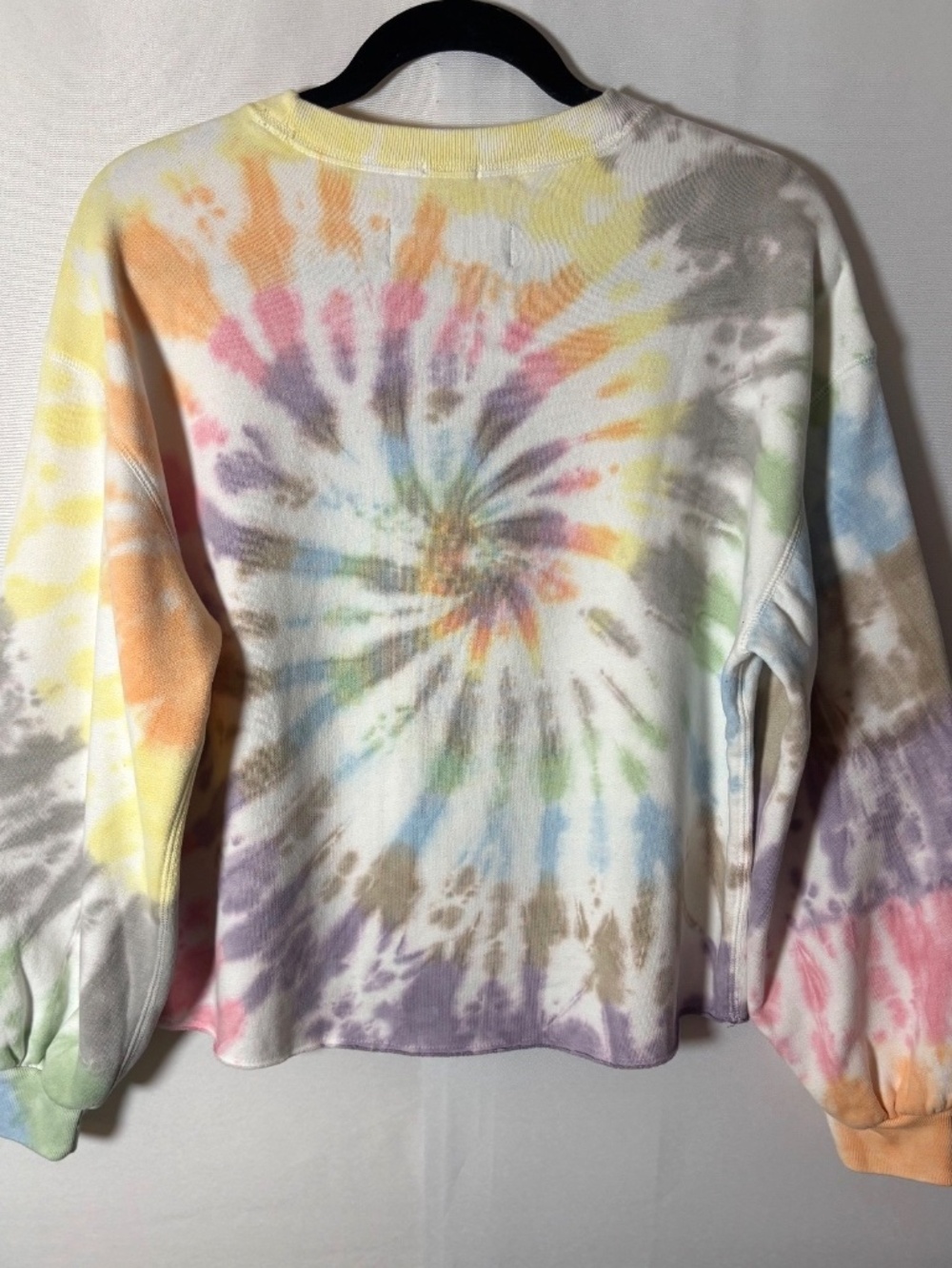 Pastel Rainbow Tie Dye Sweatshirt. Size S . Abercrombie & Fitch - Picture 2 of 4